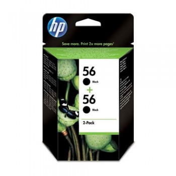 HP CARTUCHO ORIGINAL 56 NEGRO PACK DOBLE