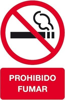 ETIQUETAS APLI SEÑAL PROHIBIDO FUMAR CRISTAL