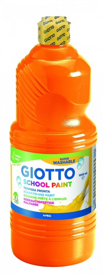 Témpera líquida botella 1l lavable Giotto naranja