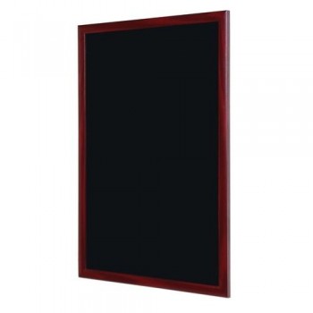Panel informativo negro para tiza marco de madera color cerezo 60x45