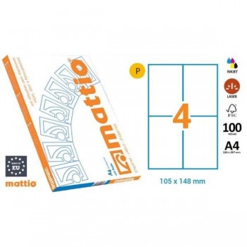 ETIQUETAS MATTIO DIN A4 105X148mm (4) MTT704104