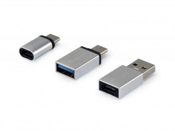 CABLE ADPTADOR  PACK USB-C - 1x USB-C Macho a MicroUSB Hembra, 1x USB-C Macho a USB-A hembra, 1x USB-A macho a USB-C hembra
