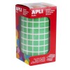 Gomets acharolado adhesivo permanente cuadrado 10x10 mm verde Apli