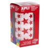 Gomets acharolado adhesivo permanente estrellas 15 y 23 mm roja Apli