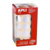 ETIQUETAS APLI GOMETS REDONDO 20 PLATA