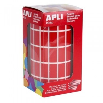 Gomets acharolado adhesivo permanente rectángulo 20 x 10 mm Rojo Apli