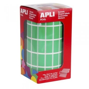 Gomets acharolado adhesivo permanente rectángulo 20 x 10 mm Verde Apli