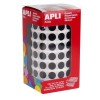 ETIQUETAS APLI GOMETS REDONDO 10,5 NEGRO