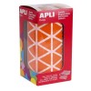 Gomets acharolado adhesivo permanente triángulo 20x20x20 mm Naranja Apli