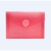 SOBRE A7 BOTON 120x85MM PP ROJO TRASPARENTE