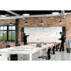 Mesa 140x80 cm. estructura aluminio tablero melamina haya serie Executive Rocada