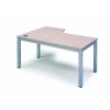 Mesa L derecha 160X120X80 estructura aluminio tablero melamina haya serie Executive Rocada