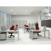 Mesa 120x60 cm. estructura Aluminio Tablero Melamina Gris serie Executive Rocada