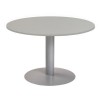 Mesa redonda 120 cm. diámetro Pie Columna Aluminio Tablero Haya serie Meeting Rocada