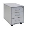 Buck Móvil 43X59X58 Con 3 Cajones Estructura Aluminio Frontales Gris