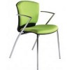 Silla Confidente tapizada tela verde Rocada