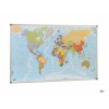 Mapa Mundi magnético con marco de aluminio 84x140cm Faibo