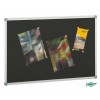Tablero de corcho ligero tapizado negro 90x150 cm. Faibo