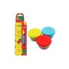 PLASTILINA GIOTTO BEBE PACK 3 NARANJA, CELESTE Y AMARILLO