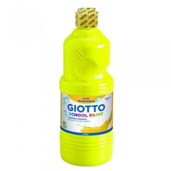 Témpera líquida botella 1l lavable Giotto amarillo