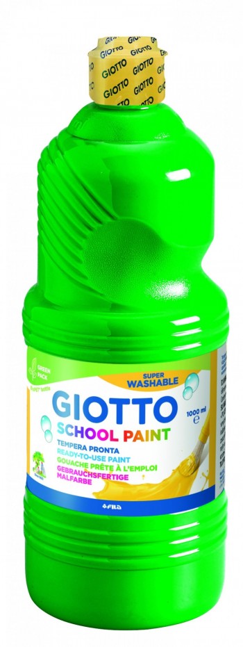 Témpera líquida botella 1l lavable Giotto verde oscuro