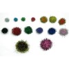 POMPONES SURTIDOS COLORES Y TAMAÑOS BTILLANTES PACK100
