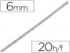 ESPIRAL METALICA PAS64 (5.1) Nº6 NEGRA CAJA 100U