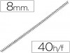 ESPIRAL METALICA PAS64 (5.1) Nº8 NEGRA CAJA 100U