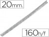 ESPIRAL METALICA PAS64 (5.1) Nº20 NEGRA CAJA 100U