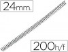 ESPIRAL METALICA PAS64 (5.1) Nº24 NEGRA CAJA 100U
