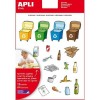 Gomets temático adhesivo removible educativos 12 hojas  276 un. Reciclaje Apli