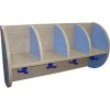 Mueble Perchero Quesitos 4 casillas, laterales media luna Mobeduc