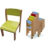 Silla madera haya T.0 altura 21 cm azul Mobeduc