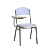 Silla madera estructura metálica con atril azul Europa