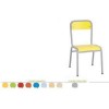 Silla madera estructura metálica T1 26 cm. Altura Azul Gabo