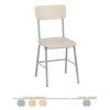 Silla madera estructura metálica T4 37 cm. Altura Azul America