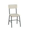 Silla madera estructura metálica T4 37 cm. Altura haya America