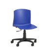 Silla plástico con ruedas altura 45 cm. Azul Sweden