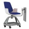 Silla confidente con ruedas y bandeja giratoria rd928 azul Rocada