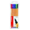 ROTULADOR STABILO POINT 88  0,4MM ESTUCHE 6COLORES BASICOS