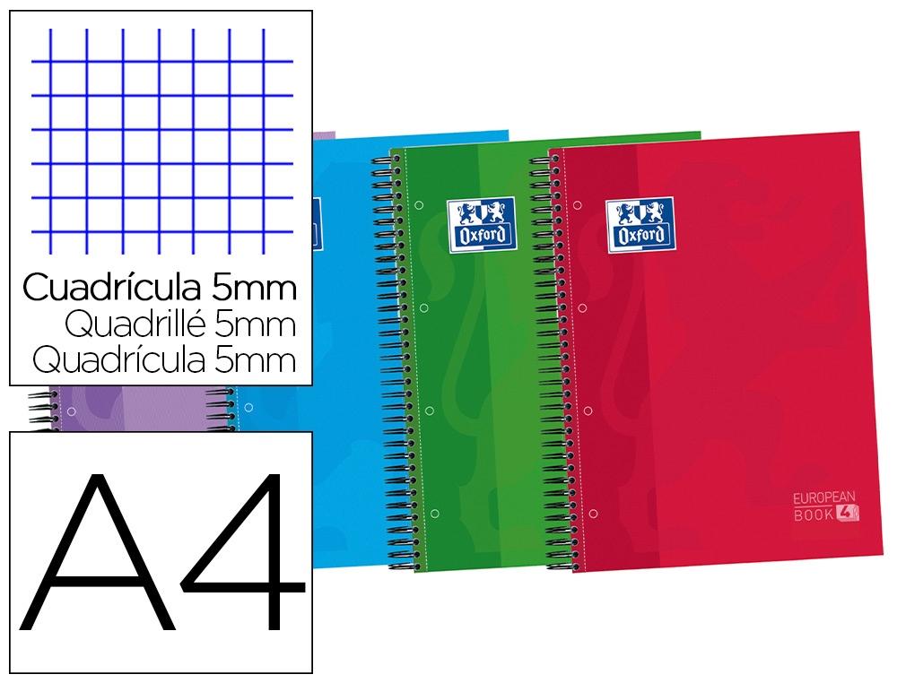 CUADERNO OXFORD DINA4 120H 90GRM CUADRO 5X5 CON SEPARADORES
