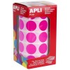 Gomets acharolado adhesivo permanente círculo   20 mm fucsia Apli