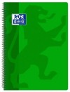 CUADERNO OXFORD FOLIO 80H TAPA PLASTICO 90GRM CUADRO VERDE