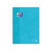 CUADERNO OXFORD DINA4 80H TAPA DURA 90GR CUADRO 5X5 AZUL PASTEL