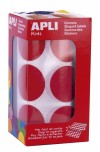 Gomets acharolado adhesivo permanente XL círculo   33 mm rojo Apli