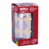 Gomets metalizado adhesivo permanente XL círculo   33 mm plata Apli