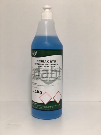 Limpiador desinfectante bactericida 1l Desbak RTU