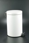 Cubo pedal 20l inoxidable blanco