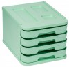 MODULO FABIO 4 CAJONES PASTEL VERDE