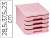MODULO FABIO 4 CAJONES PASTEL ROSA